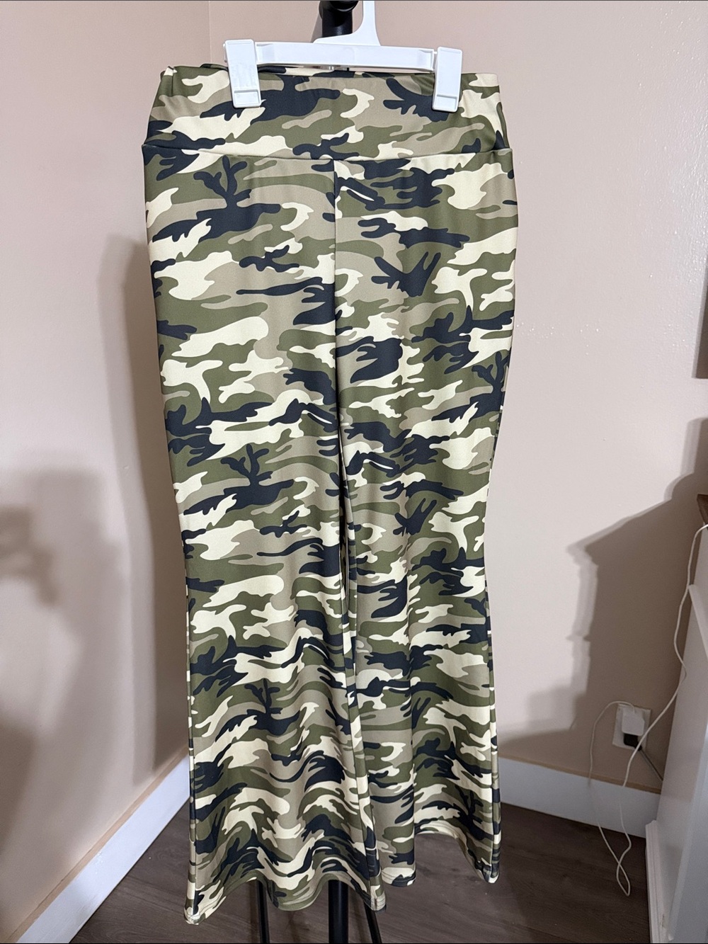 Camo Print Maxi Skirt - Olive Green